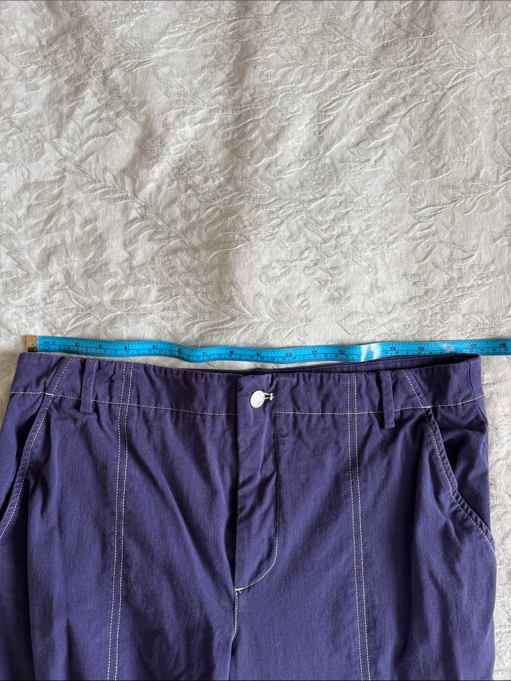 Maeve by Anthropologie Women’s Purple Cargo Pants with Contrast Stitching - Picture 10 of 13